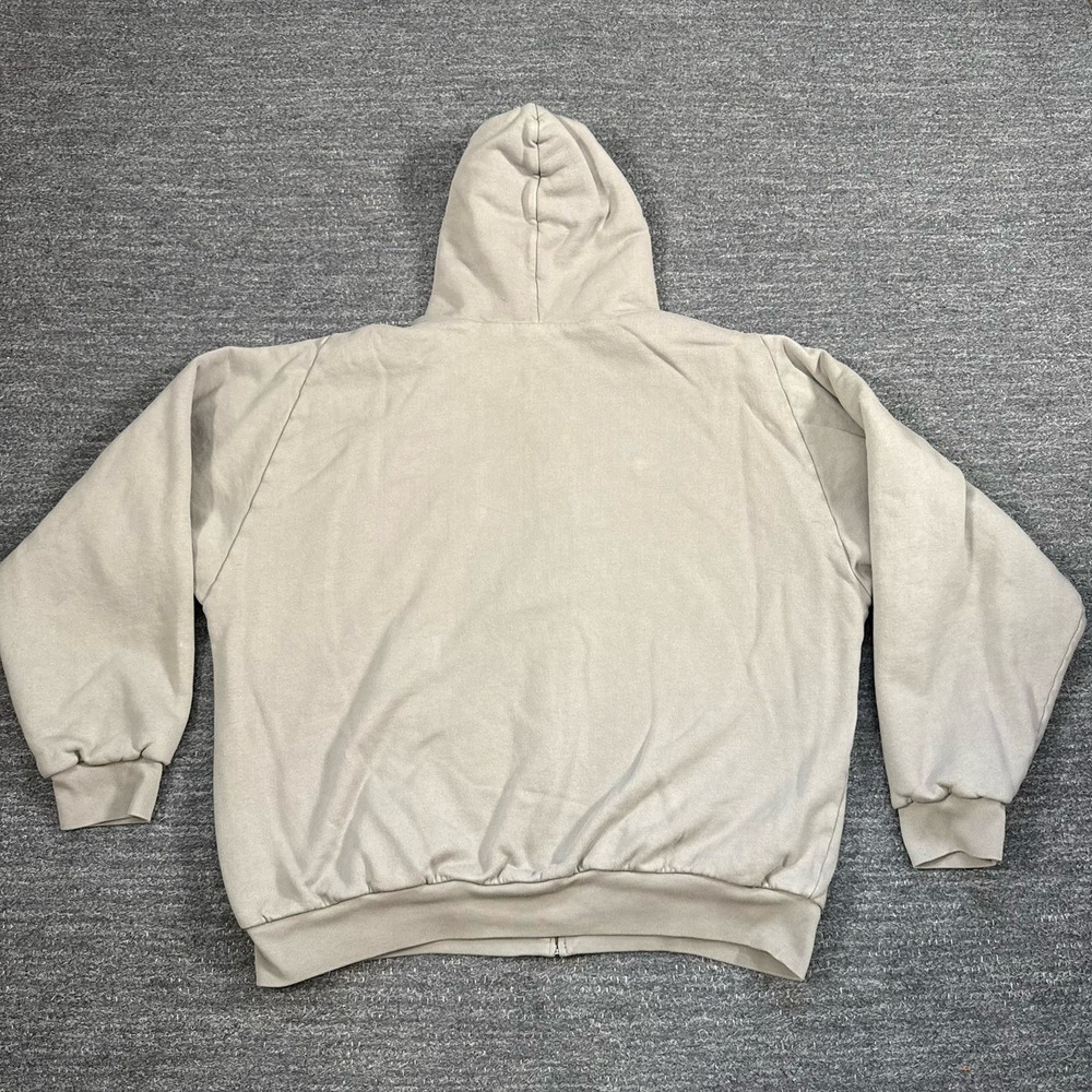 Yeezy Gap Hoodie Sweatshirt Men XXL Taupe Full Zip Double Layer Heavy YZY - Picture 2 of 13